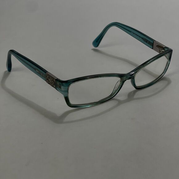 Jimmy Choo Eyeglasses Sunglasses Frames Only 41 E71 130 Blue Transparent Glitter - Picture 1 of 10